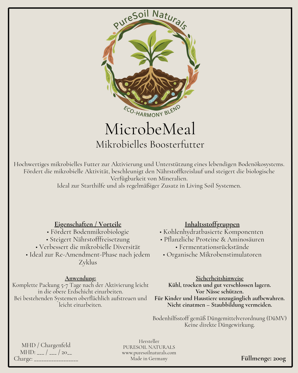 PureSoil Starter L – Living-Soil-Aktivierung (80–120 L Erde)