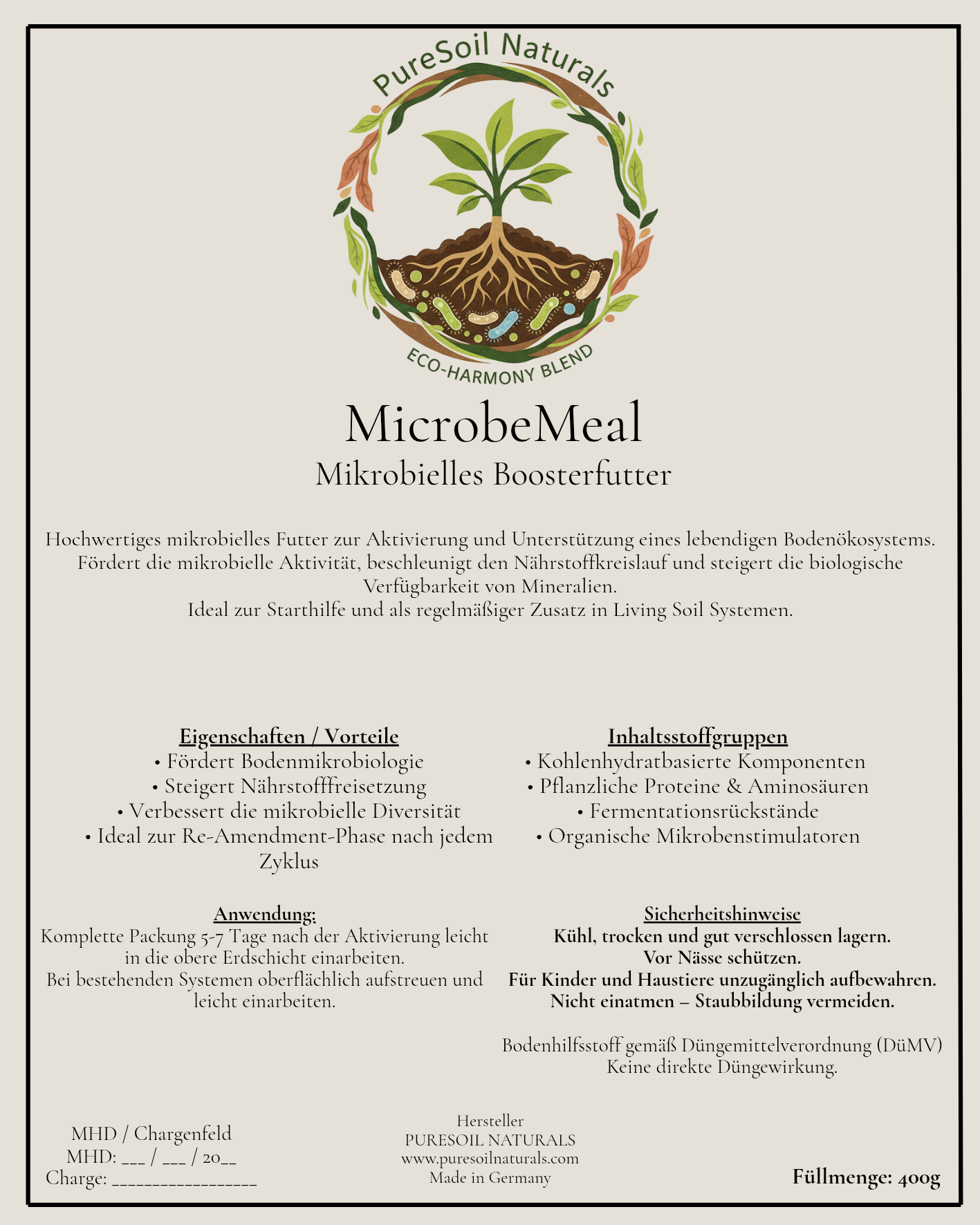 PureSoil Starter XL - Living-Soil-Aktivierung (400-600 L Erde)