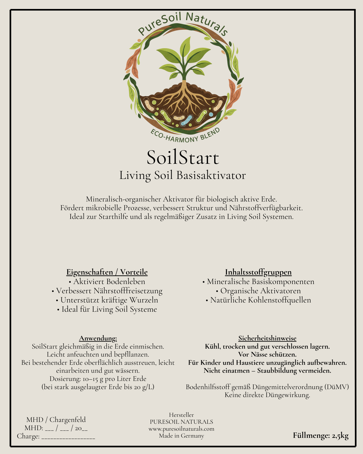 PureSoil Starter XL - Living-Soil-Aktivierung (400-600 L Erde)